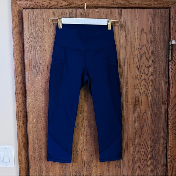 Lululemon Fast As Light Crop Legging Emperor Blue - Picture 2 of 6